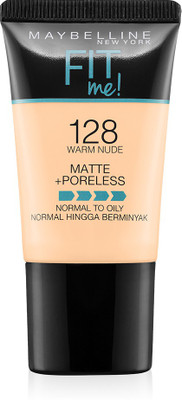 Maybelline New York Fit Me Matte+Poreless Liquid Foundation Tube Foundation(128 Warm Nude)