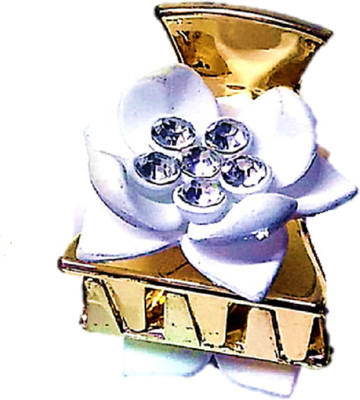 

Proplady Wedding Collection(M Size) Stylish Floral Rhinestones Stud Hair Clip, Butterfly Clutch, Claw Clip for Girls & Women|Wedding Hair Hair Clip, Hair Claw, Back Pin, Bun Clip, Banana Clip, Hair Pin(White)