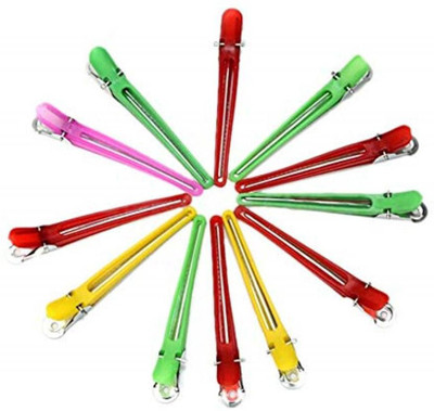 

Stylazo Multi color Section Clips - Hair Accessories For Hair Styling Section Hair Clip Salon Use Accessories (Pack of 12) Hair Clip(Multicolor)