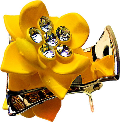 

Proplady Wedding Collection(M Size) Stylish Floral Rhinestones Stud Hair Clip, Butterfly Clutch, Claw Clip for Girls & Women|Wedding Hair Hair Clip, Hair Claw, Back Pin, Bun Clip, Banana Clip, Hair Pin(Yellow)