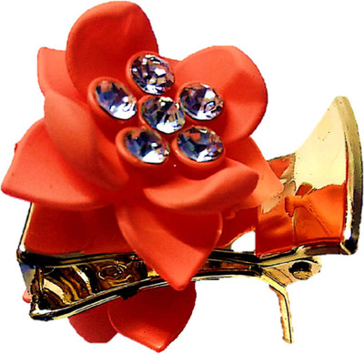 

Proplady Wedding Collection(M Size) Stylish Floral Rhinestones Stud Hair Clip, Butterfly Clutch, Claw Clip for Girls & Women|Wedding Hair Hair Clip, Hair Claw, Back Pin, Bun Clip, Banana Clip, Hair Pin(Orange)