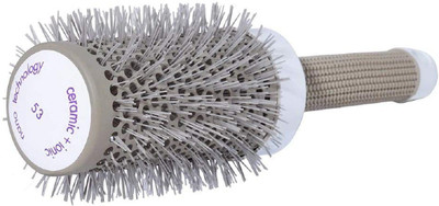 

sweetpea Hair Brush Ceramic Round Iron Barber Hair Comb Dressing Salon DIY Styling Comb, Comb Of Ceramic Roller. (Silver Ceramic Comb, 65 mm)