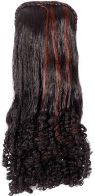 

HONBON Curly/Wavy Juda Wig for Women And Girls, Juda Accessories for Women and girls, Extension 20-21 Inches (Brown) Hair Extension