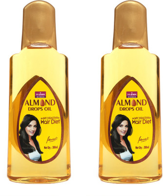 

Vi-John Almond Drops Oil (Pack of 2) 600 ml Hair Oil(600 ml)