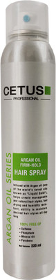 

CETUS Argan Oil Firm Hold Hair Spray for hair styling and Finishing - 220 ml Hair Spray(220 ml)