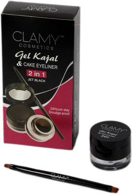 

Clamy Long Lasting Gel Eyeliner, Black and Brown 20 g(Black, Brown)