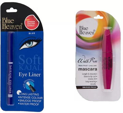 

Blue Heaven kajal soft blue & mascara wf set(blue, black)