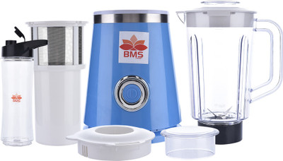 

BMS Lifestyle Blender, Smoothie Blender 550 Watt with Travel Lid for Smoothies and Shakes, , Mixer Blender with Sport Bottles, BPA Free, 550 Juicer Mixer Grinder(Blue, 1 Jar)