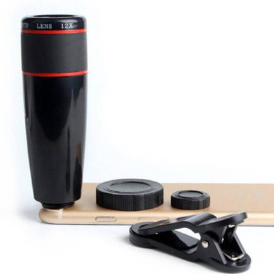 

Crystal Digital 12X Zoomable Telephoto Lens Clip-on Telescope Mobile Camera For Android & IOS Smartphone Lens(Black, 20-30)