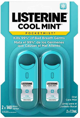 

Listerine Pocketmist Cool Mint, 2 Count - Cool Mint(15 ml)