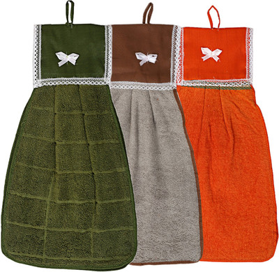 KUBER INDUSTRIES Cotton 3 Pieces Washbasin Napkin Towel Set (Multi)-CTKTC3851 Multicolor Cloth Napkins(3 Sheets)