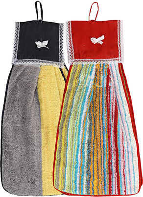 KUBER INDUSTRIES Cotton 2 Pieces Washbasin Napkin Towel Set (Multi)-CTKTC3856 Multicolor Cloth Napkins(2 Sheets)