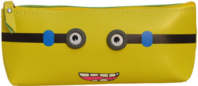 

Minaar Designer Pencil (Stationery) Pouch 4D Minions Print Art Artificial Leather Pencil Box(Set of 1, Yellow)