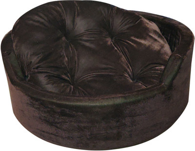 

Hiputee Soft Velvet Round Both Side Usable Brown Dog/Cat/Pet Bed Medium M Pet Bed(Brown)
