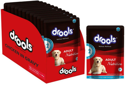 drools drools gravy adult 80gm (pack of 24) Chicken 2.2 kg Wet Dog & Cat Food(Pack of 24)