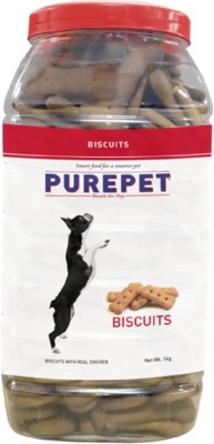 

drools Purepet Biscuits Chicken 1 kg Dry Dog Food Chicken 1.1 kg Dry Dog & Cat Food