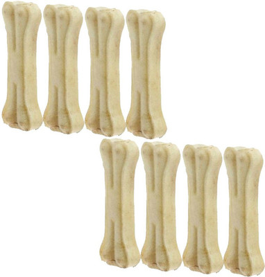 

Delicacy Pet Food & Supplies Pet Treat Bones White Dog Chew 5 Inch Pack of 8 Beef Dog Treat(700 g, Pack of 8)