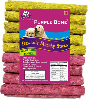 

Purple Bone Dog Chew Munchy kabab (Vegetable,Mutton,Chicken Mix Flavor) 900gm Chicken Dog Treat(900 g)