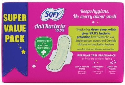 

sofy Anti-Bacteria extra long Set of 4 pack (54 pcs each) Sanitary Pad(Pack of 4)