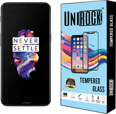 Unirock Tempered Glass Guard for OnePlus 5 (Slate Gray 8GB RAM + 128GB Memory)(Pack of 3)
