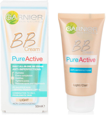

Garnier Skin Naturals BB Cream PureActive, Light - 50ml(50 ml)