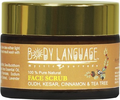 

Body Language Face Scrub - Oudh, Kesar, Cinnamon and Tea Tree Scrub(50 g)