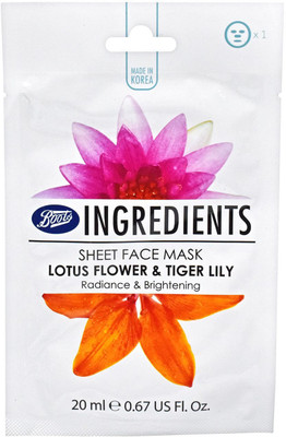 

Boots Face Mask, Lotus FlowerAnd Radiance Brightening Scrub(20 ml)