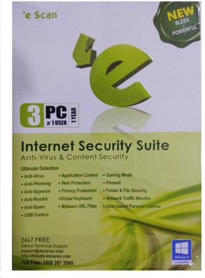 ESCAN Internet Security 3 User 1 Year
