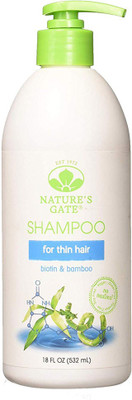 

Nature's Gate Natural Biotin and Bamboo Daily Shampoo, Pro Vitamin B5, Jojoba Oil for Fragile, Thinning Hair, Vegan, Non GMO, Gluten Free, Soy Free, Paraben Free(532 ml)