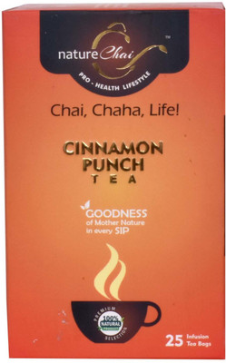 

Nature Chai Cinnamone Punch Green Tea - Tea Bag (25 Pcs. Dip Pouches) Cinnamon Herbal Tea Bags(50 g, Box)