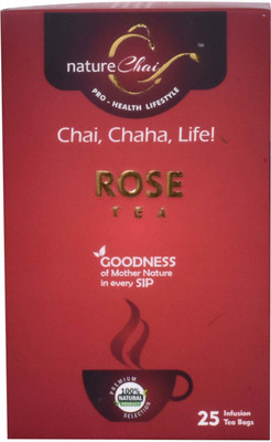 

Nature Chai Rose Green Tea - Tea Bag (25 Pcs. Dip Pouches) Rose Green Tea Bags(50 g, Box)