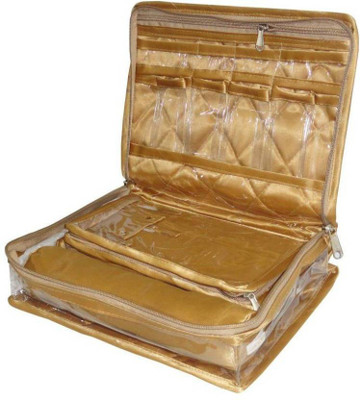 

Aadhya Necklace Bangle Locker Cosmetic Storage Organizer (Gold) Vanity Box(Gold)