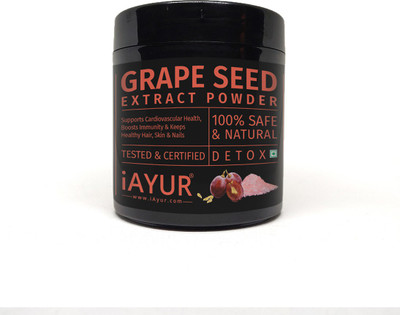 

iAYUR Grapeseed Extract Powder 200 Gms (95% Proanthocyanidins) | Antioxidant Powerhouse(200 g)