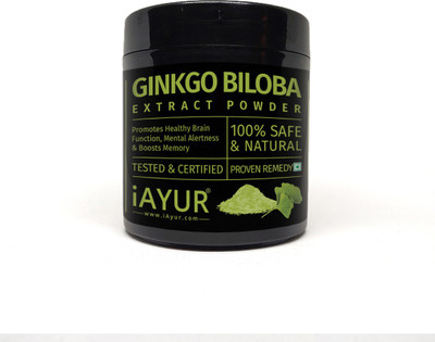 

iAYUR Ginkgo Biloba Extract Powder 100 Gms | Tested & Certified , Natural, Pure & Safe(100 g)