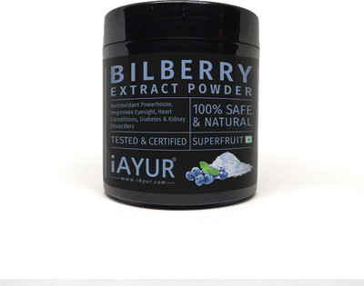 

iAYUR Bilberry Extract Powder 100 Gms | Antioxidant Powerhouse for Eyes(100 g)