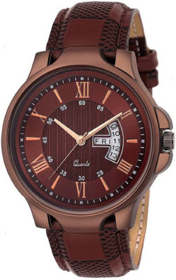 MAAN INTERNATIONAL Day and Date Brown Dial Analogue Boy Analog Watch  - For Men