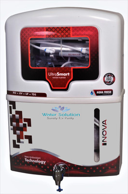 

Aqua Fresh NOVA red uv+uf+tds+mineral 15 L (NON RO) 12 L UV + UF Water Purifier(White, Red), Red;white