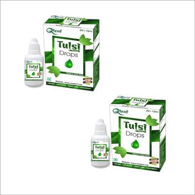 Qleaf Tulsi Liquid Extract- Hearbal Tulsi Drops- Natural Anti oxidant, Immunity Booster, Effective in cough, cold, allergies and skin ailments Sweetener(60 ml, Pack of 2)