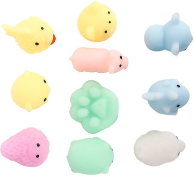 ANABGI Set of 10 Kawaii Slow Rising Squishy Squeezen Random Pattern Cute Mini Fidget Toy Stress Reliever Kids Toy Gift (10 Pack) Bath Toy(Multicolor)