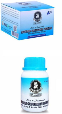 

Dr. James Combo Kit Glutathione Skin Whitening Capsule And Cream(120 g)