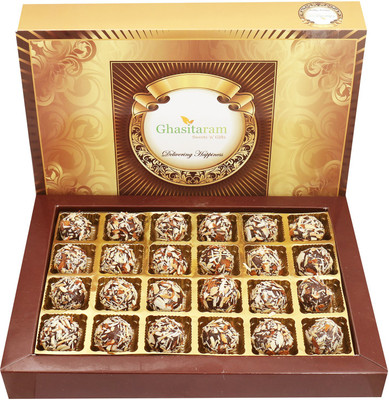 

Ghasitaram Gifts Special Chocolates- Chocolate Almond Truffles 24 pcs Bars(480 g)
