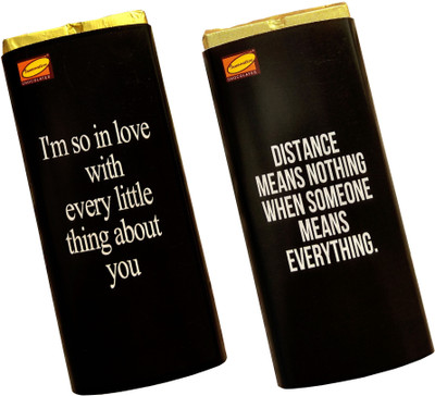 

Innovative Valentine Chocolates with Combo of Love Message for her Bars(Pack of 2, 110 g)