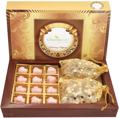 

Ghasitaram Gifts Special Chocolates- Big Box of Marble Chocolates, Nutties and Chocolate Brittles Bars(Pack of 3, 480 g)