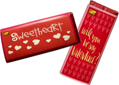 

Innovative Valentine Chocolates with Combo of Love Message SWEET HEART VALENTINE Bars(Pack of 2, 110 g)