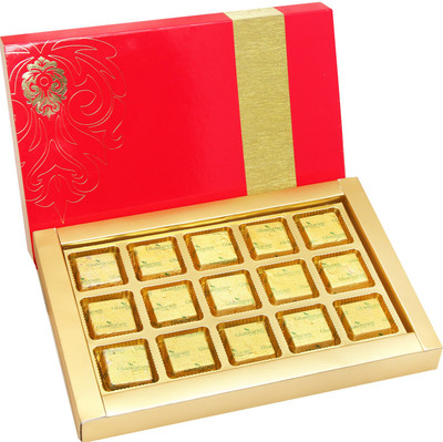 

Ghasitaram Gifts Valentine Gifts Chocolates- Royal 15 pcs Roasted Almond Chocolate Box Bars(225 g)