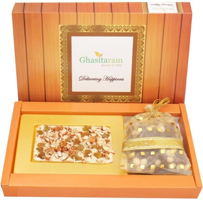 Ghasitaram Gifts Special Chocolates- White Dryfruit Chocolate Bark Small with Nutties Bars(2 x 110 g)