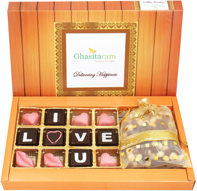 

Ghasitaram Gifts Special Chocolates- Box of Valentine Chocolates and Nutties Bars(Pack of 2, 330 g)