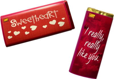 

Innovative Valentine Chocolates with Combo of Love Message REALLY REALLY LOVE YOU Bars(Pack of 2, 110 g)