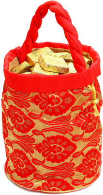 Ghasitaram Gifts Valentine Gifts Chocolates- Chocolates in Brocade Potli Bars(500 g)
