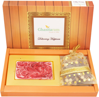 

Ghasitaram Gifts Special Chocolates- Marble Chocolate Bark Small with Nutties Bars(Pack of 2, 220 g)